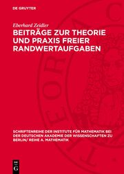 Beiträge zur Theorie und Praxis freier Randwertaufgaben - Cover