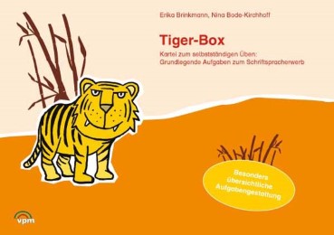 Tiger-Box - Die Kartei zum selbstständigen Arbeiten. Grundlegende Aufgaben zum Schriftspracherwerb - Cover