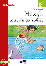 Mowgli learns to swim