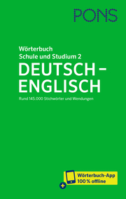 PONS Wörterbuch für Schule und Studium Englisch 2 - Deutsch-Englisch