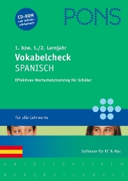 PONS Vokabelcheck', Spanisch, CD-ROM mit Vokabelheft, Das effektive Wortschatztraining für Schüler - Cover