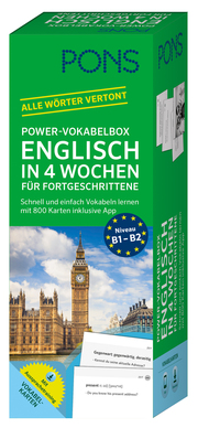 PONS Power-Vokabelbox Englisch in 4 Wochen für Fortgeschrittene - Cover