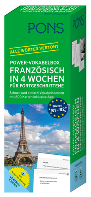 PONS Power-Vokabelbox Französisch in 4 Wochen für Fortgeschrittene - Cover