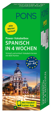 PONS Power-Vokabelbox Spanisch in 4 Wochen - Cover