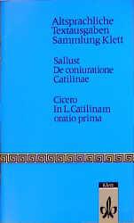 Sallust/Cicero, De coniuratione catilinae/catilina oratio, Text - Cover