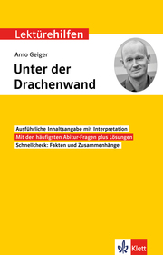 Klett Lektürehilfen Arno Geiger, Unter der Drachenwand - Cover
