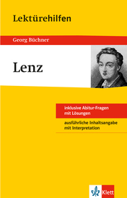 Klett Lektürehilfen - Georg Büchner, Lenz - Cover