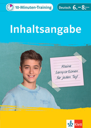 Klett 10-Minuten-Training Deutsch Aufsatz Inhaltsangabe 6.-8. Klasse - Cover