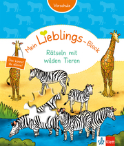 Klett Mein Lieblings-Block Rätseln mit wilden Tieren - Cover