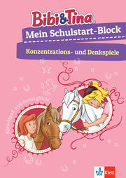 Bibi & Tina: Mein Schulstart-Block Konzentrations- und Denkspiele - Cover