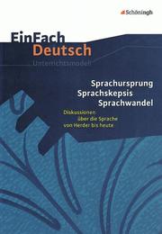Sprachursprung, Sprachskepsis, Sprachwandel - Cover
