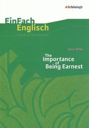 Oscar Wilde: The Importance of Being Earnest - Cover