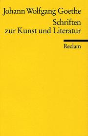 Schriften zur Kunst und Literatur - Cover