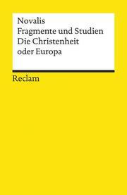 Fragmente und Studien/Die Christenheit oder Europa - Cover