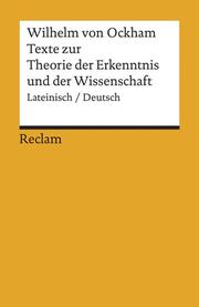 Texte zur Theorie der Erkenntnis und der Wissenschaft - Cover