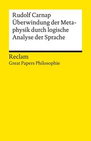 Überwindung der Metaphysik durch logische Analyse der Sprache. - Cover