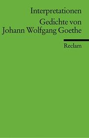 Gedichte von Johann Wolfgang Goethe - Cover