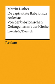 De captivitate Babylonica ecclesiae / Von der babylonischen Gefangenschaft der Kirche. - Cover