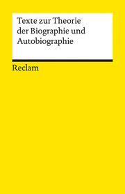 Texte zur Theorie der Biographie und Autobiographie. - Cover
