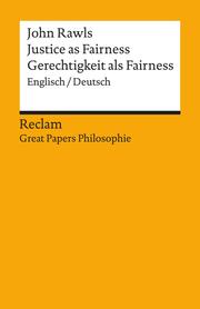 Justice as Fairness / Gerechtigkeit als Fairness (Englisch/Deutsch) - Cover