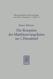 Die Rezeption des Matthäusevangeliums im 1. Petrusbrief - Cover