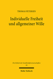 Individuelle Freiheit und allgemeiner Wille - Cover
