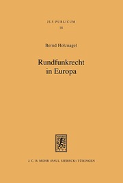 Rundfunkrecht in Europa - Cover