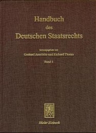 Handbuch des Deutschen Staatsrechts 1/2
