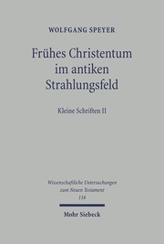 Frühes Christentum im antiken Strahlungsfeld - Cover