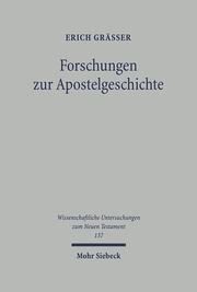 Forschungen zur Apostelgeschichte - Cover