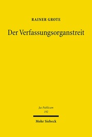 Der Verfassungsorganstreit - Cover