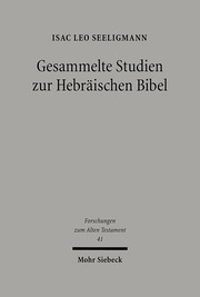 Gesammelte Studien zur Hebräischen Bibel - Cover