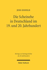 Die Scheinehe in Deutschland im 19.und 20.Jahrhundert - Cover