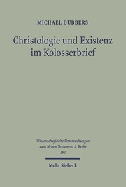 Christologie und Existenz im Kolosserbrief - Cover