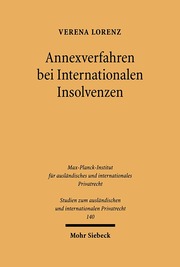Annexverfahren bei Internationalen Insolvenzen - Cover