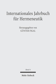 Internationales Jahrbuch für Hermeneutik - Cover