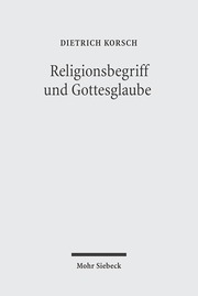 Religionsbegriff und Gottesglaube - Cover