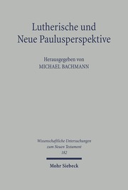 Lutherische und Neue Paulusperspektive - Cover
