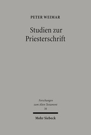 Studien zur Priesterschrift - Cover