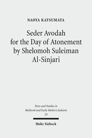 Seder Avodah for the Day of Atonement by Shelomoh Suleiman Al-Sinjari - Cover
