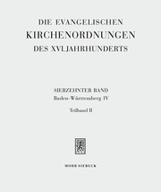 Die evangelischen Kirchenordnungen des XVI. Jahrhunderts - Cover