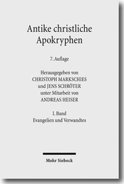 Antike christliche Apokryphen in deutscher Übersetzung - Cover