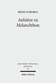 Aufsätze zu Melanchthon - Cover