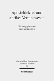 Aposteldekret und antikes Vereinswesen - Cover