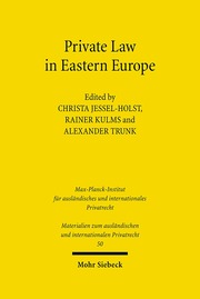 Private Law in Eastern Europe - Cover