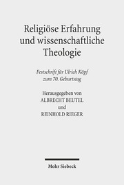 Religiöse Erfahrung und wissenschaftliche Theologie - Cover