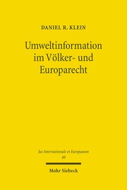 Umweltinformation im Völker- und Europarecht - Cover