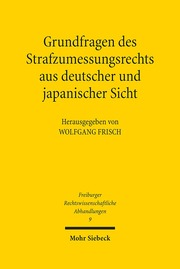 Grundfragen des Strafzumessungsrechts aus deutscher und japanischer Sicht - Cover