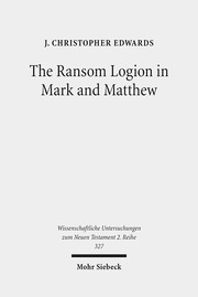 The Ransom Logion in Mark and Matthew - Cover