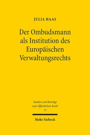 Der Ombudsmann als Institution des Europäischen Verwaltungsrechts - Cover